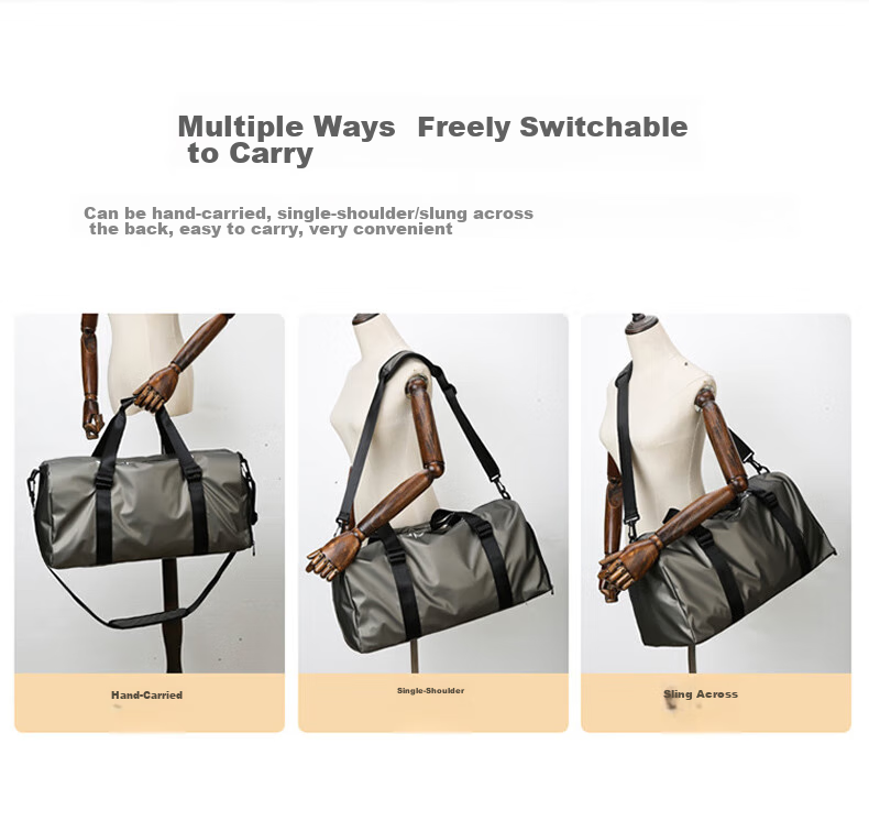 40,000 KM Fitness Bag Wet and Dry Separation Men's Short Trip Bag Women's Large Capacity Backpack Swimming Handheld Luggage Single Shoulder Crossbody Bag 14