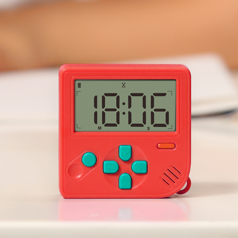 Mashi Electronic Timer, Magnetic Alarm Clock for Students' Study And Exams, Kitchen Baking Timer, Time Management Device, Back-To Season, Red, New Year Gift