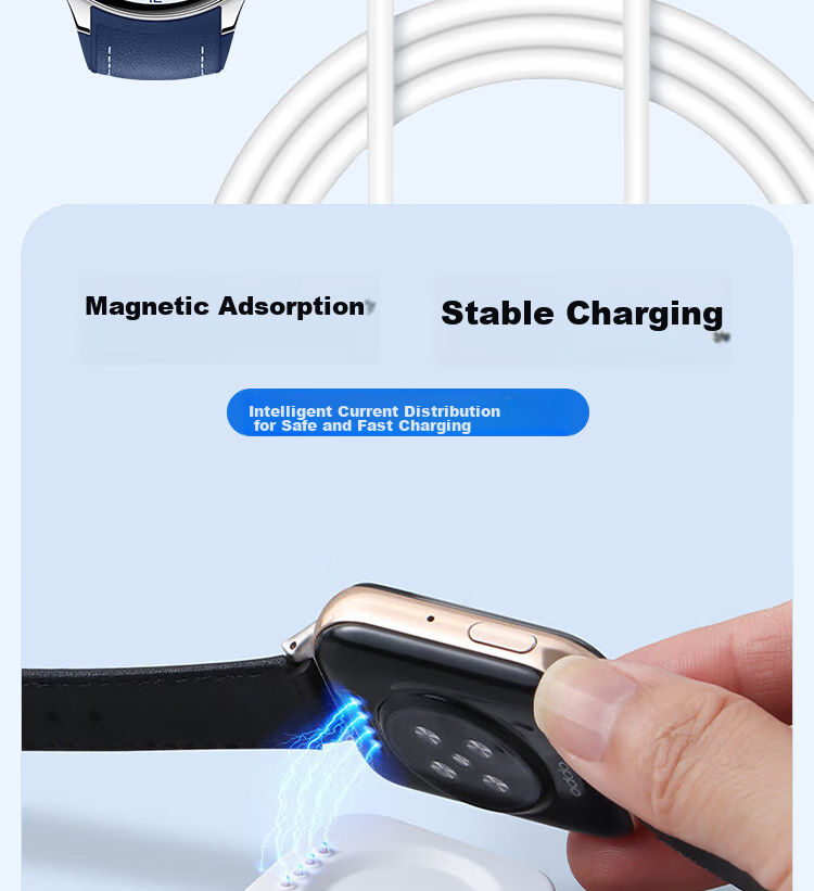 ESCASE Compatible with OPPO Watch Charger, Universal X3/X2/4/4pro/3/3pro/2/1/SE Charging Cable, Magnetic Wireless Fast Charging Dock 5