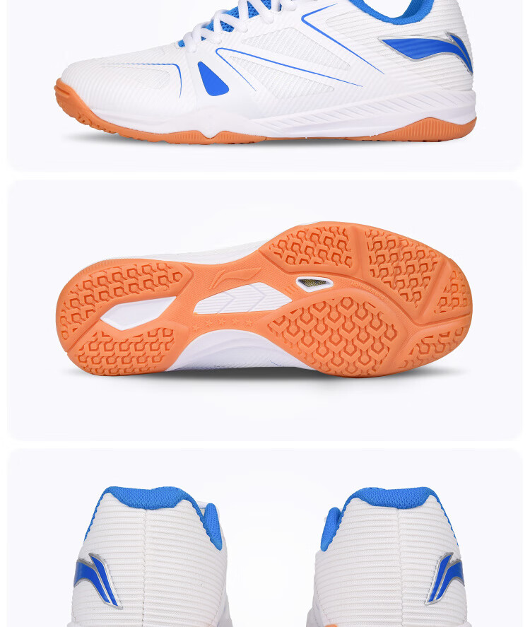 Li-Ning Table Tennis Shoes for Men And Women, Sports Shoes, Specialized Table Tennis Footwear, Breathable Non-Slip Whirlwind 2.0, White And Green, Size 41.5 7