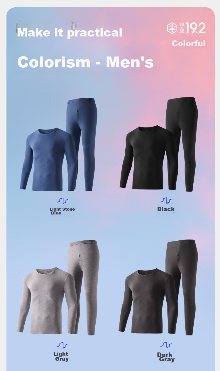HLA [Xiaohuo-3 Fen Huo] Women's Thermal Underwear, Double-Sided Fleece 230g, Antibacterial And Anti-Mite, Thin Autumn Top And Pants Set 26