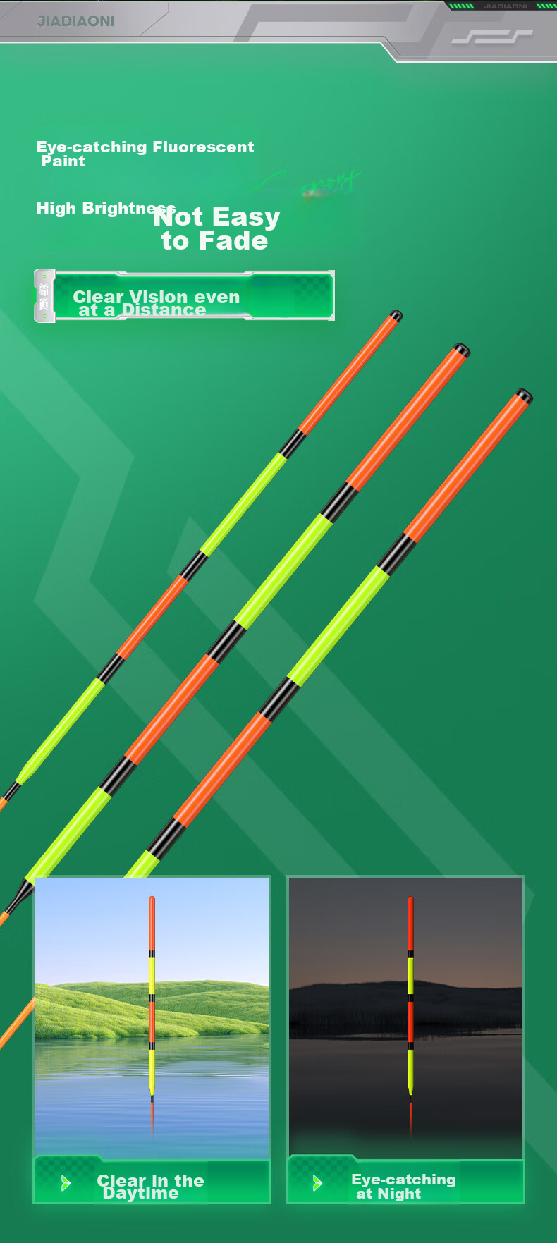 JIADIAONI Powerful Nano Float with Luminous Bait, Color-Changing for Bighead Carp And Silver Carp, Highly Sensitive And Eye-Catching 5