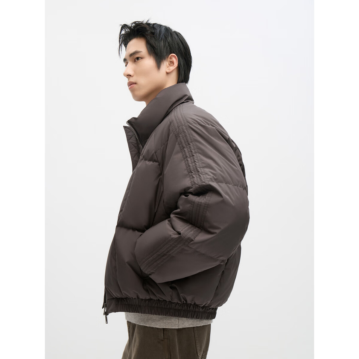 GXG Men's Warm Short Down Jacket Black Winter 2024 New Coffee Color 180/XL