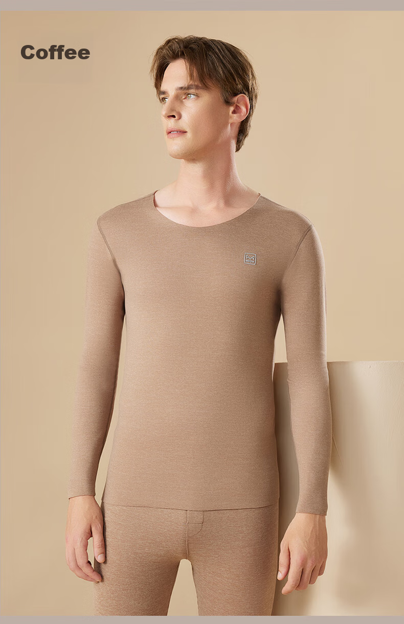 MiiOW [Goose down And Silk] 2026 New Thermal Underwear for Men, German Goose Down Heating Thickened Autumn Top And Bottom Set Base Layer 20