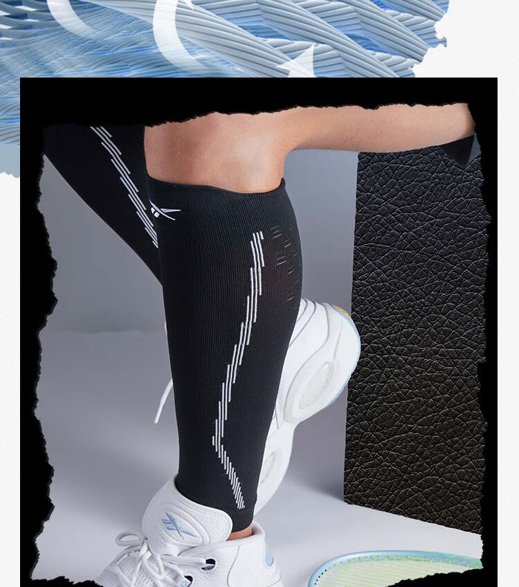 Reebok Calf Sleeves for Men And Women, Sports Leg Guards for Running, Knee Pads, Basketball And Soccer, Elastic Compression Support Gear, Cycling, Gray, Size L 7
