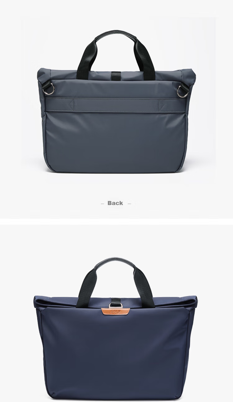 GOLF Business Briefcase, Men's Casual Large-Capacity Handbag, Can Fit 14-Inch Laptop, Fashionable Multifunctional Shoulder Crossbody Bag, 6J679424J Gray 20