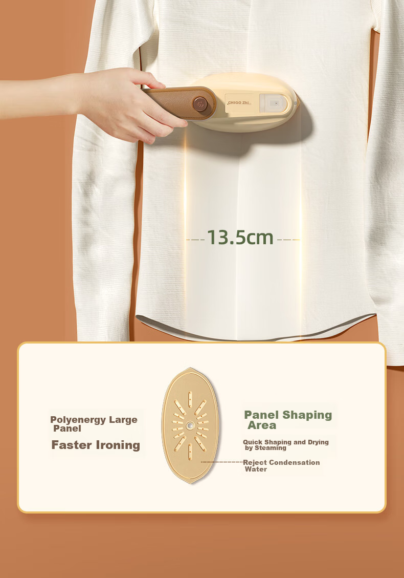 CHIGO Handheld Garment Steamer, Home Use, 20g/min High Steam Electric Iron, Steam Brush, 200ml Large Water Tank, Portable Small Clothes Steamer, Mini Clothes Ironing Machine, ZD188 12