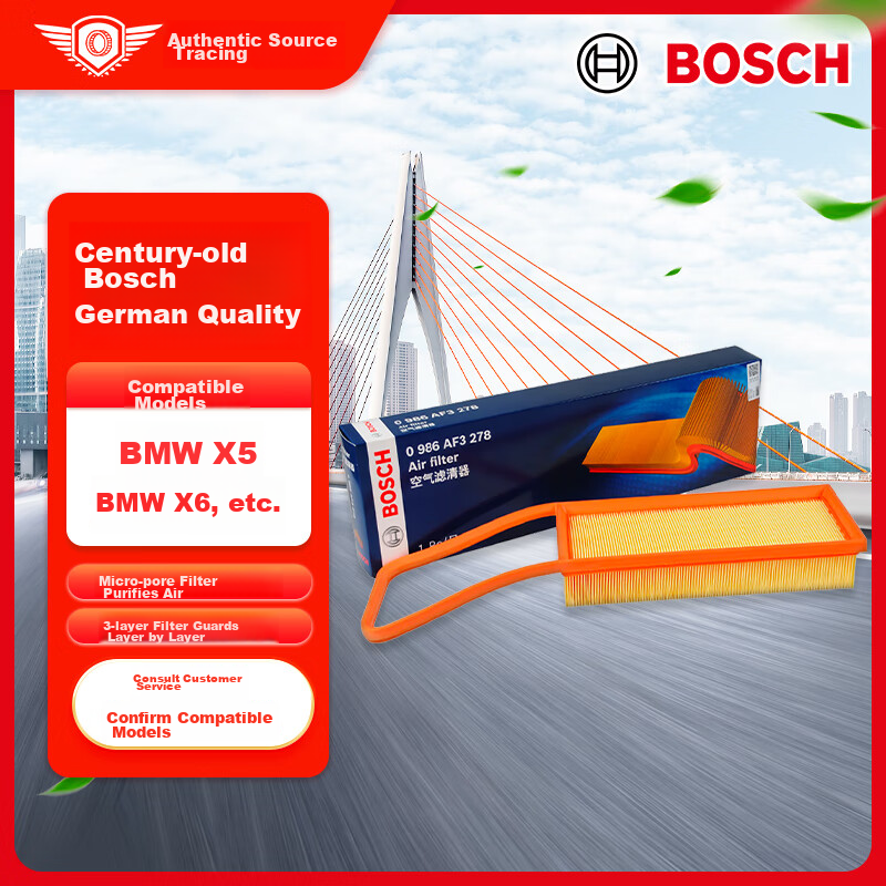 BOSCH Automotive Air Filter Element Cleaner Air Filter 3278 Compatible with BMW X5 2.0T/BMW X6 2.0T
