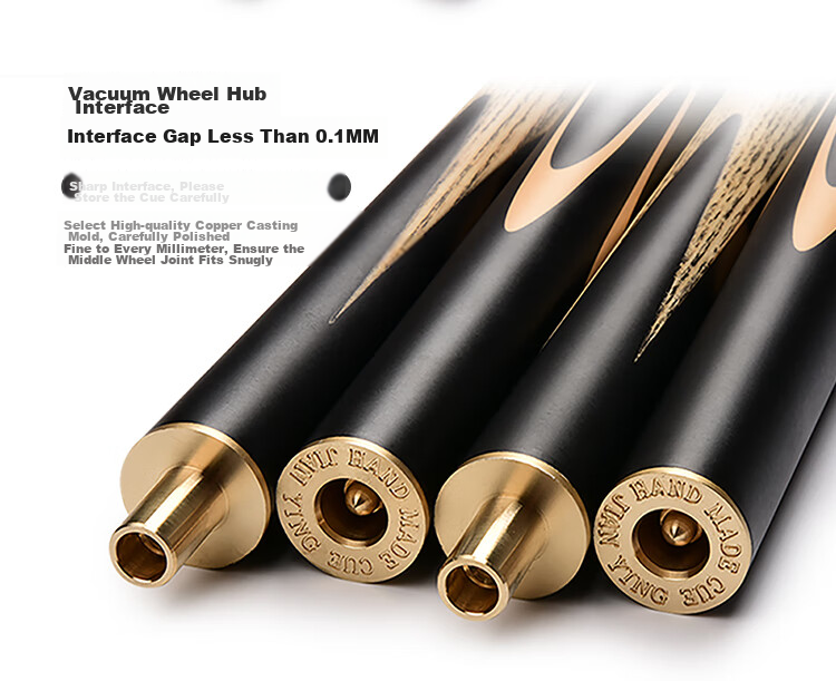 Jianying Pool Cue Tip, Detachable Snooker Cue, Black 8 Ball, Chinese Style Single Cue, Box Set, 10.2mm, Black Yao 13