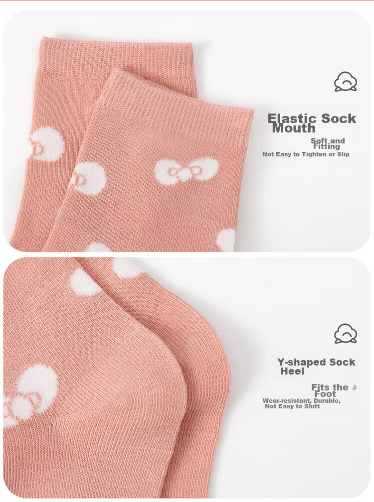 LangSha Children's Socks, Girls' Mid-Calf Socks for Spring, Autumn, And Winter, Cotton Socks, Breathable Baby Socks, Student Mid to Big Kids Socks, 6 Pairs 11