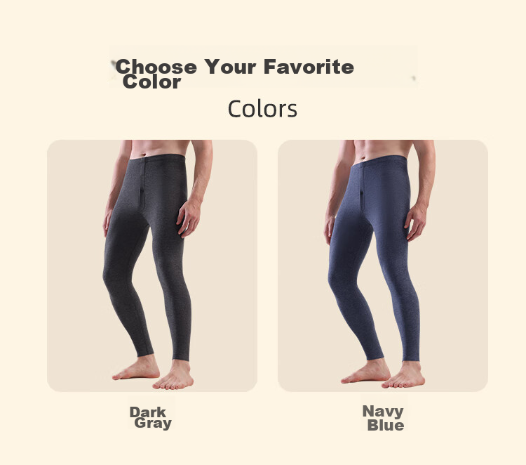 MiiOW [Acetate Goose down Cashmere Silk] German Velvet Thermal Underwear for Men, Autumn Pants, Thick Cotton Trousers, Men's Long Johns 22