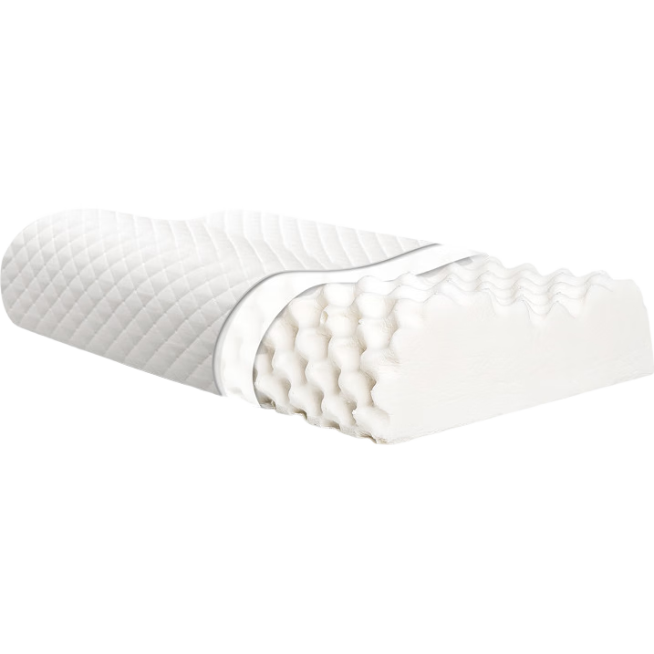 JaCe Thai Imported Latex Pillow, 95% Latex Content, Shoulder And Neck Support, Single Adult Cervical Pillow