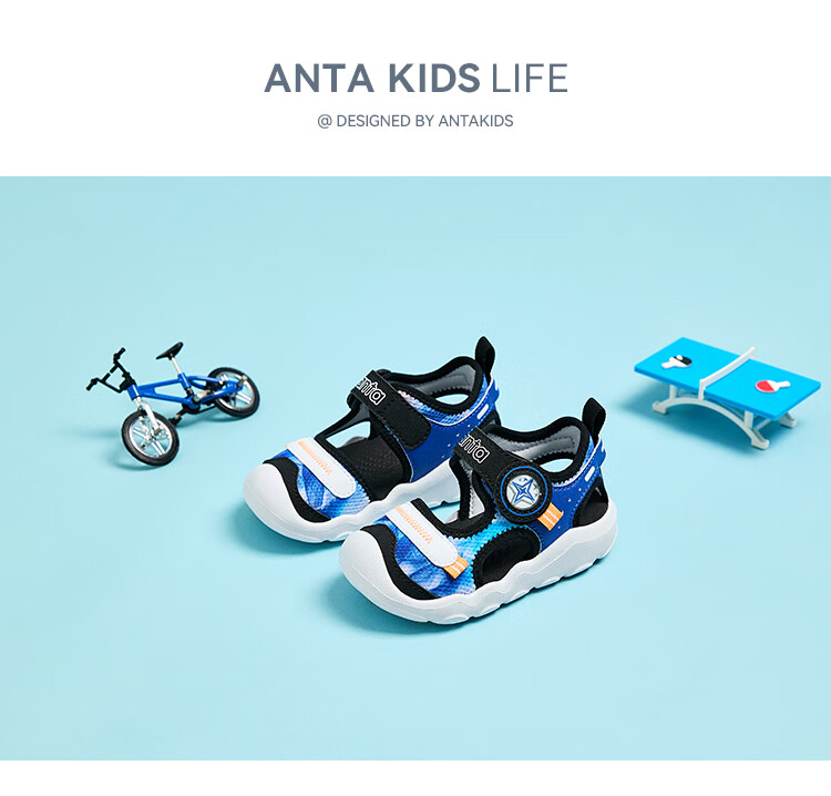 Anta Kids Boys Infant 2026 Summer Breathable Lightweight Octopus Beach Sandals A12620035 8