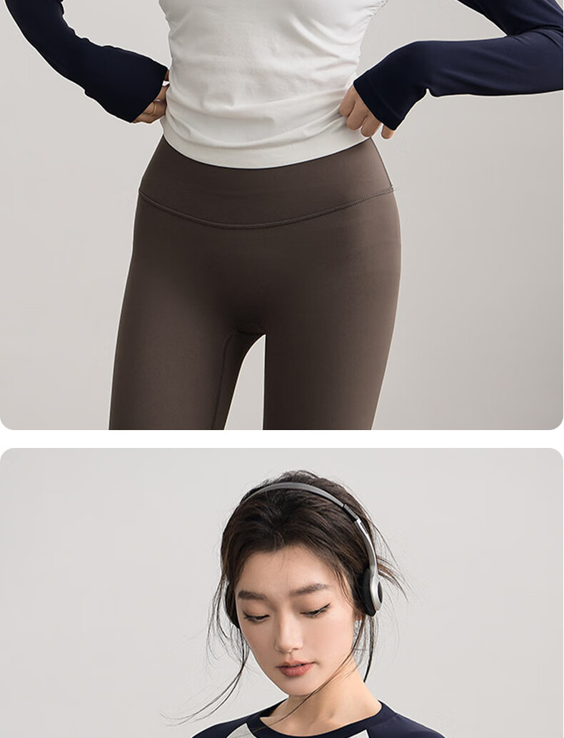 XUEXIMAN Yoga Top for Women, Contrasting Color Sports Long Sleeve Pilates Training Wear, Quick-Dry Running Fitness Clothing for Autumn And Winter 14