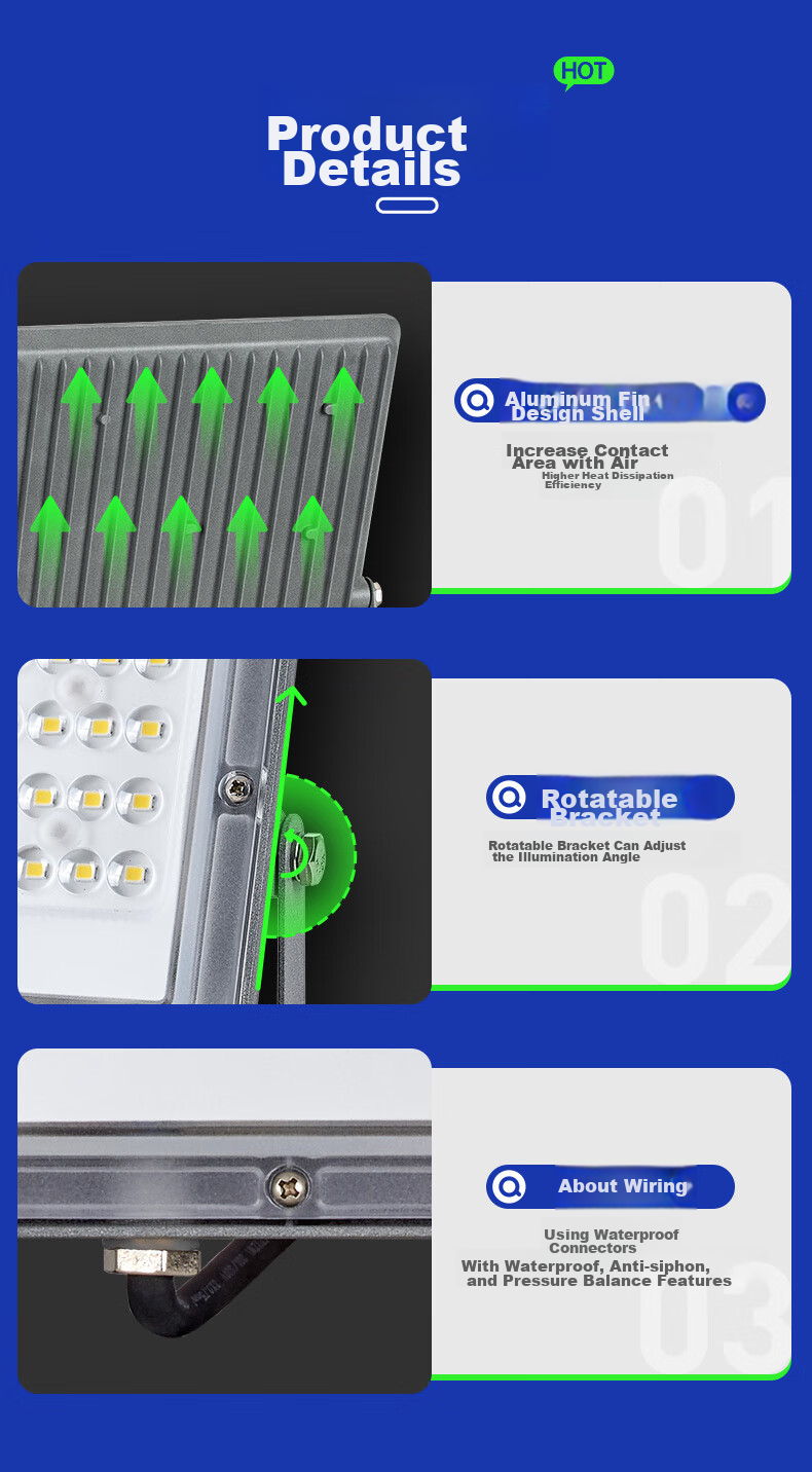 CHNT LED Floodlight, Outdoor Garden Factory Exterior Lighting, Courtyard Light, Spotlight, IP65 Waterproof, High Brightness, 30W 20