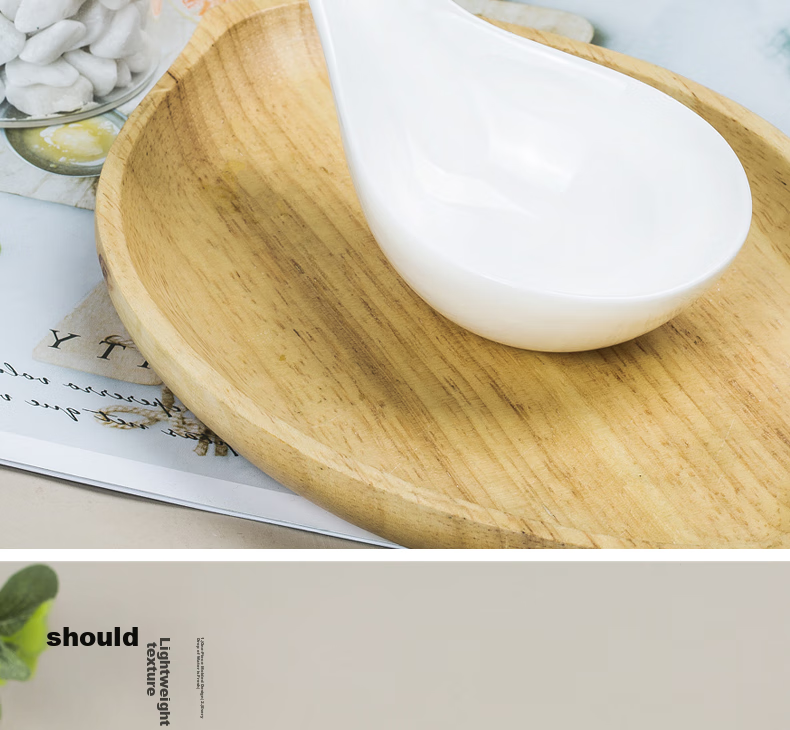 Sky Top Large Ceramic Soup Ladle Rice Spoon Dinner Spoon Bone China Pure White Household Tableware Maguo 1 Piece Set 2