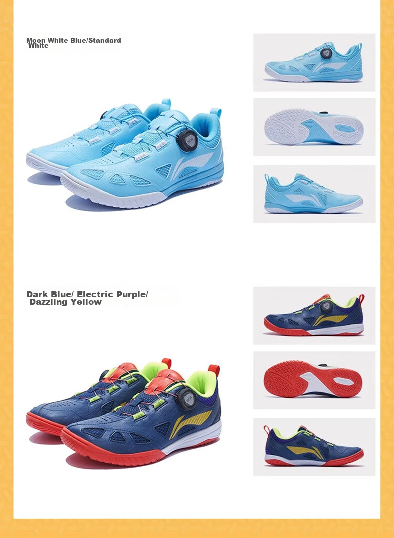 Li-Ning Table Tennis Shoes for Men And Women, MAGE ESS National Team Edition, Non-Slip, Shock-Absorbing, Wear-Resistant Training Sports Shoes, Size 39 9