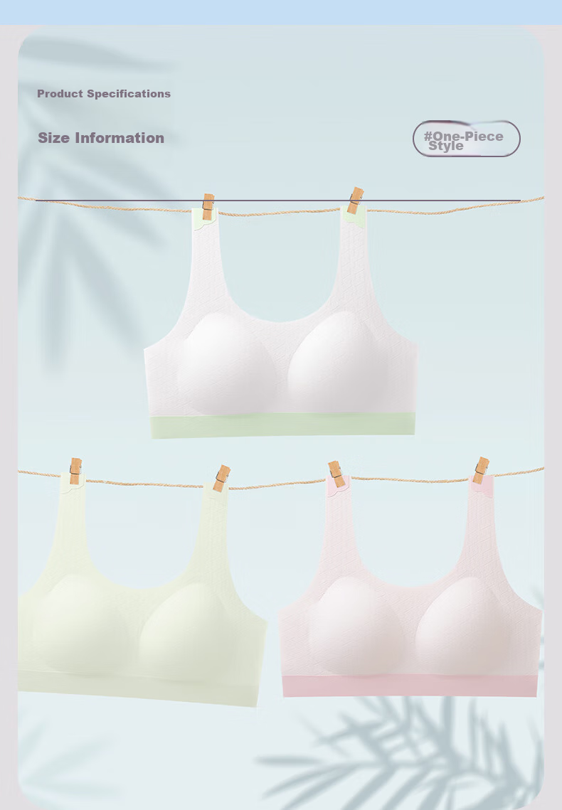 Ailier&ouluola Girls' Underwear for Middle School Students Aged 12-16 And High School Students in Puberty Stage Two, High School Bra Vest M 10
