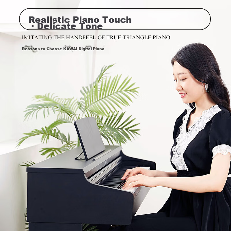 Kawai Digital Piano KDP120GR, 88-Key Weighted Hammer Action, for Adults And Children, Beginners And Professionals, Home Use, Upright Piano