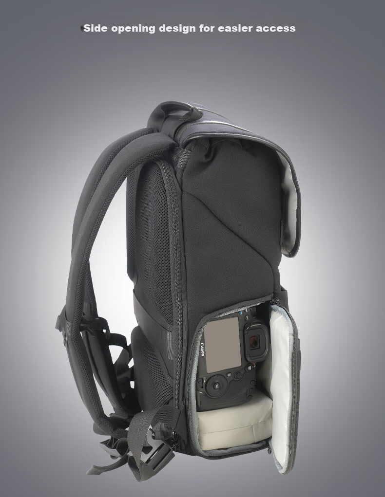 Benro New Lineage LN Photography Bag, Professional DSLR And Mirrorless Camera Backpack, Fashionable Casual Double-Layered Travel Laptop Digital Backpack with Rain Cover 14