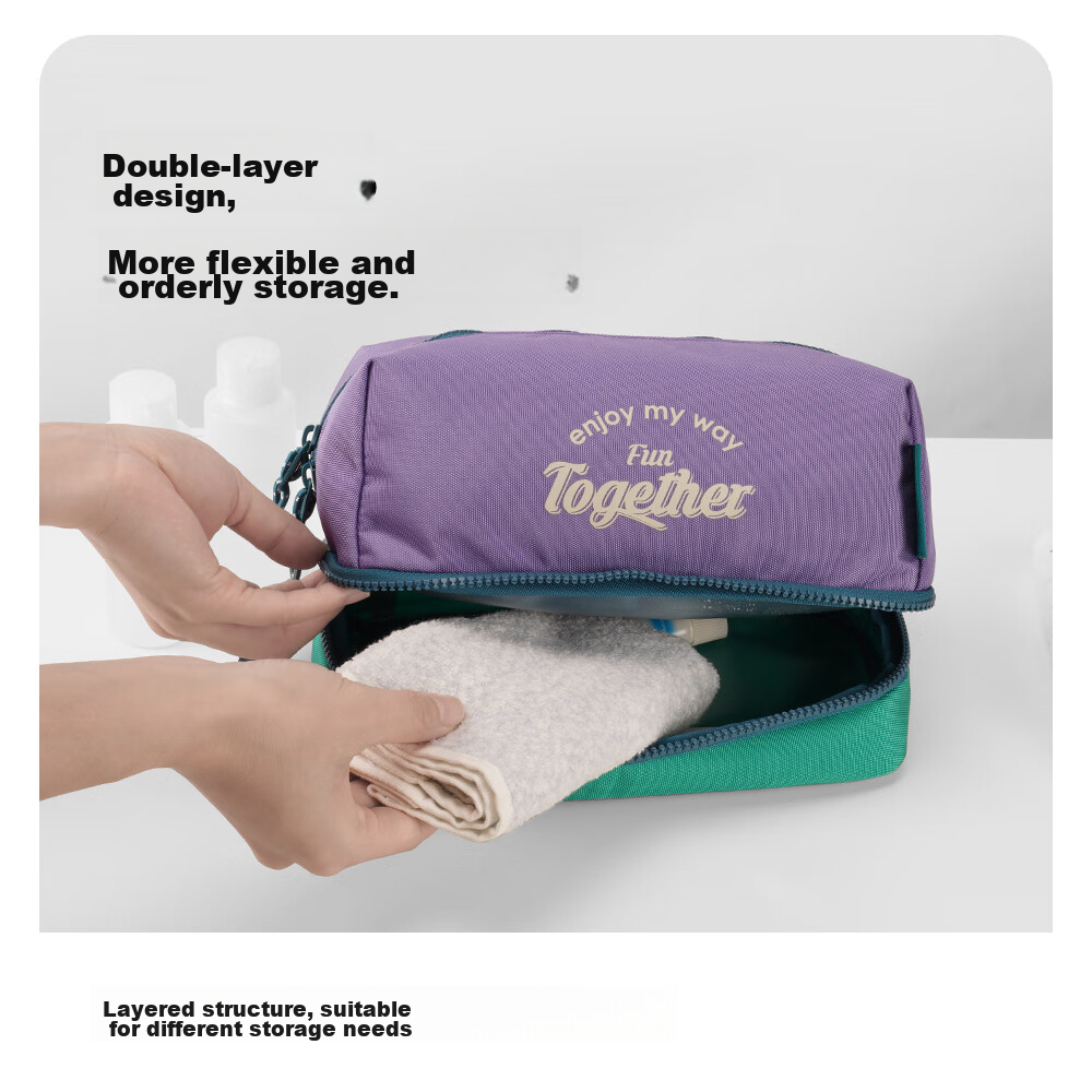 M Square Travel Toiletry Bag, Makeup Bag, Large Capacity Portable High-End Wet And Dry Separation Gym Swimming Storage Bag 7