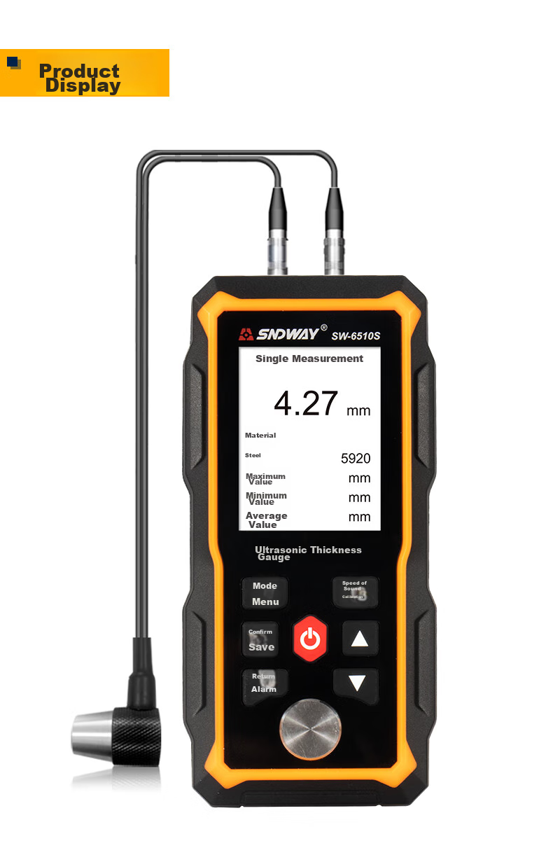 SNDWAY High-Precision Ultrasonic Thickness Gauge for Iron, Aluminum, Copper, Glass, Plastic, Ceramic, Metal And Steel Plate SW-JG6510 18