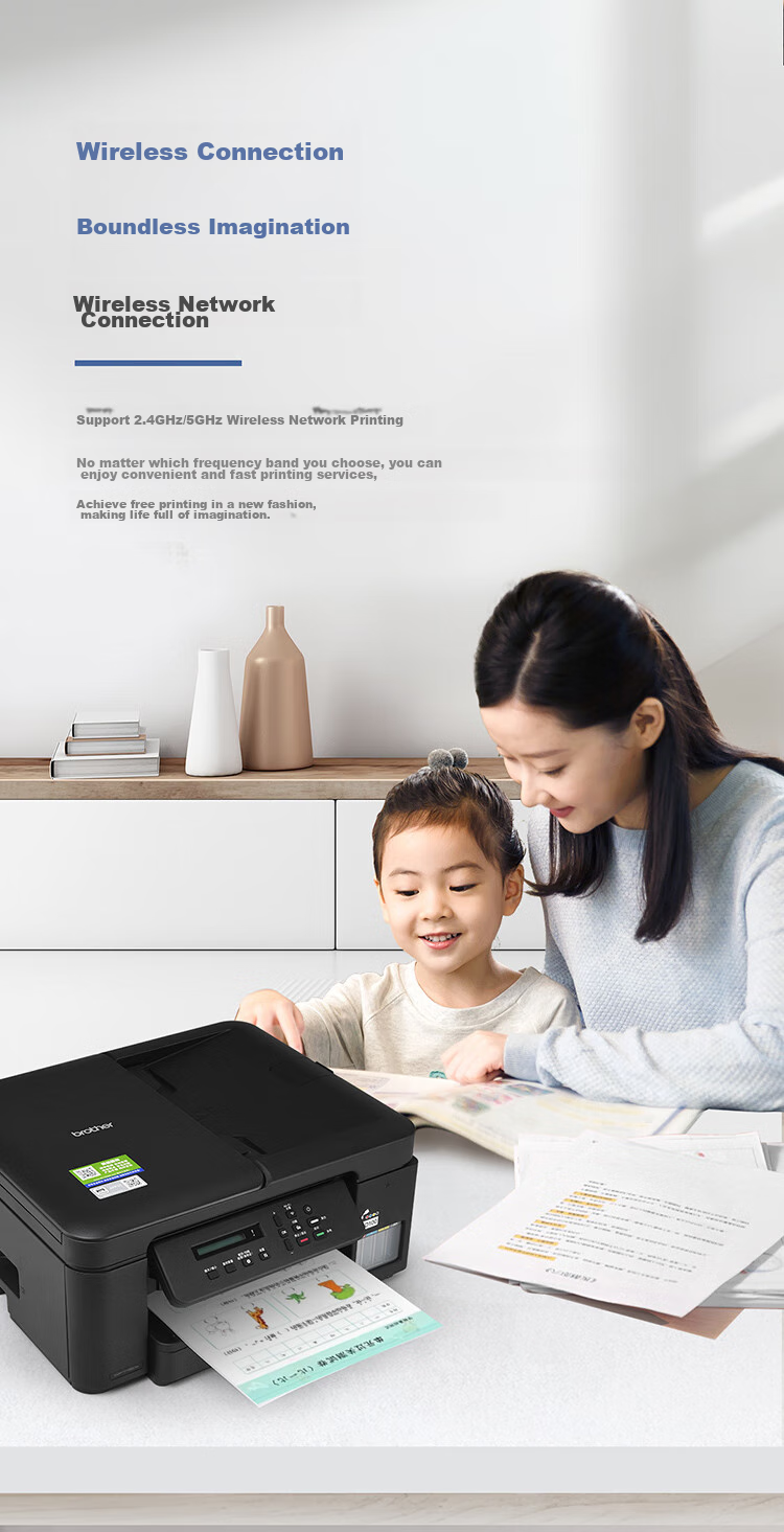 Brother DCP-T735DW Home And Study Color Printer with Ink Tank, Inkjet Photo Printing (Wireless Cloud Dual-Sided Printing, All-In Copier Scanner) 5