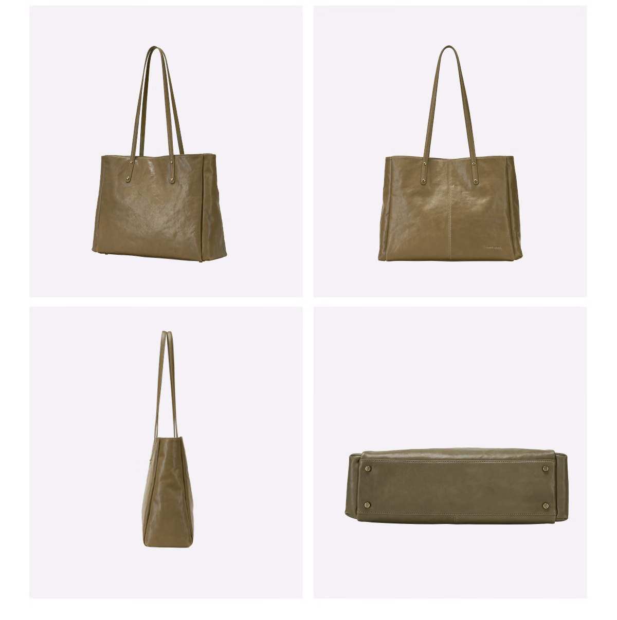 Hush Puppies Women's Full-Grain Leather Large Capacity Tote Bag Gift for Women's Day Girlfriend Wife 7