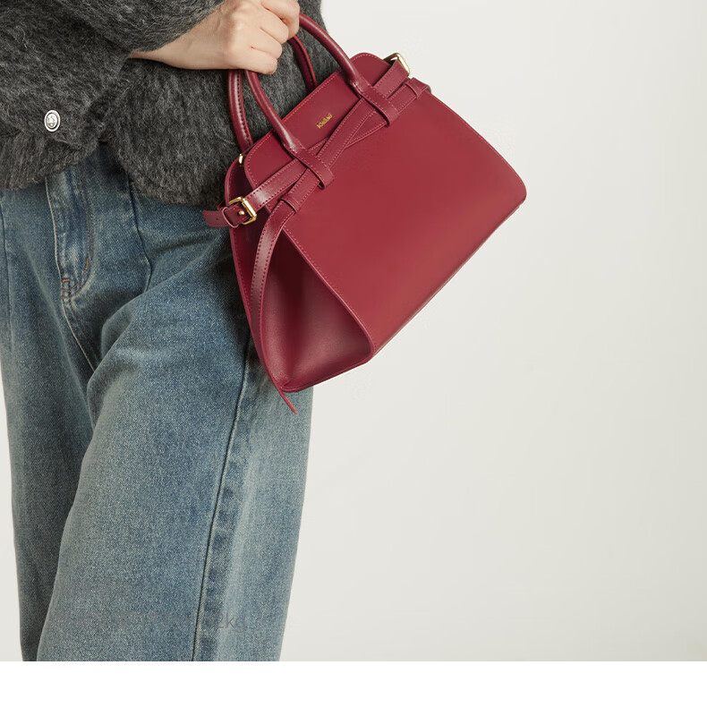 JONBAG Leather Kelly Bag Strap Handbag for Women, Elegant Red Wedding Bag 2026 New Style Wedding Souvenir Gift for Girlfriend 23