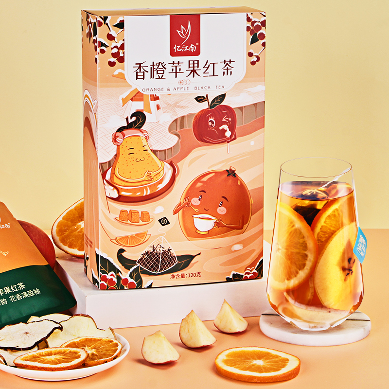 忆江南热红酒风味果茶 香橙苹果红茶120g水果茶热橙茶雪梨代用茶/花草茶