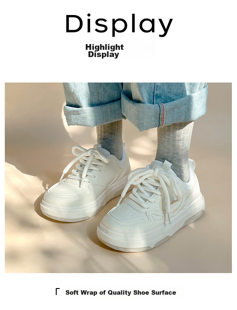 Paul Frank Women's White Sneakers, Versatile Casual Shoes for Students And Couples, Campus Sports Skateboard Shoes, Size 177 White Women's 40 9