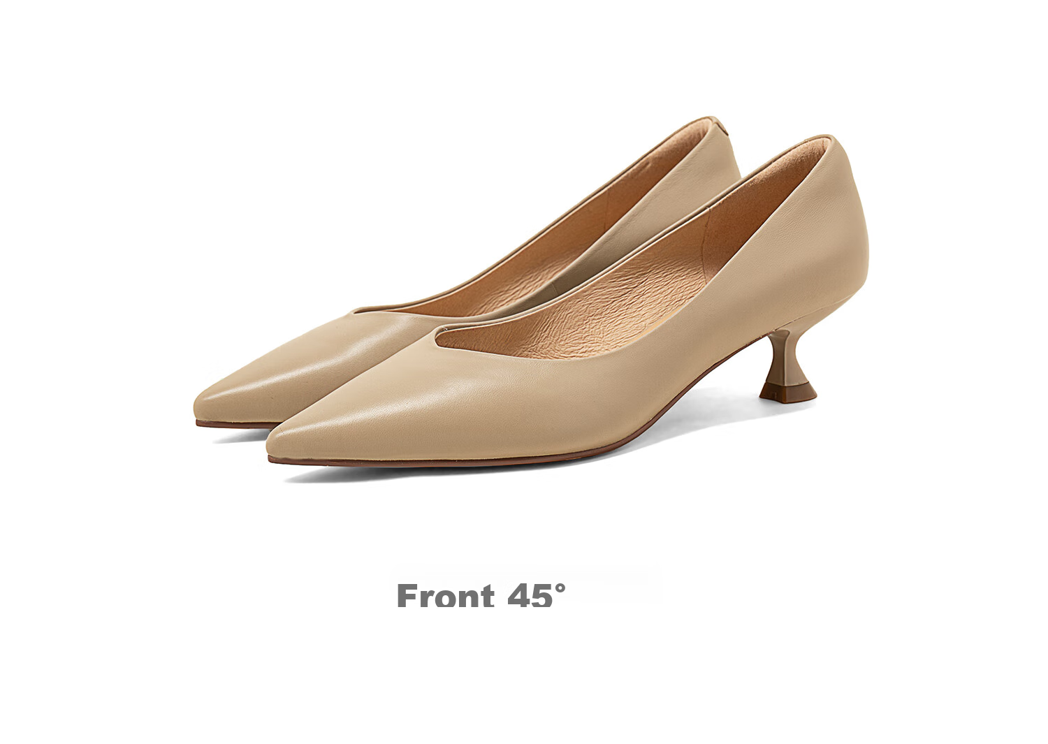COMELY Elegant High Heels for Women, Spring And Summer New Black Commuter Ladies Genuine Leather Pumps, Versatile And Comfortable, Apricot Color, Size 39 24