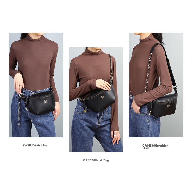 Viney Leather Handbag for Women, Brand Crossbody Chest Bag, Stylish Shoulder Dumpling Bag, Birthday Gift, Versatile Present for Girlfriend Or Wife 2