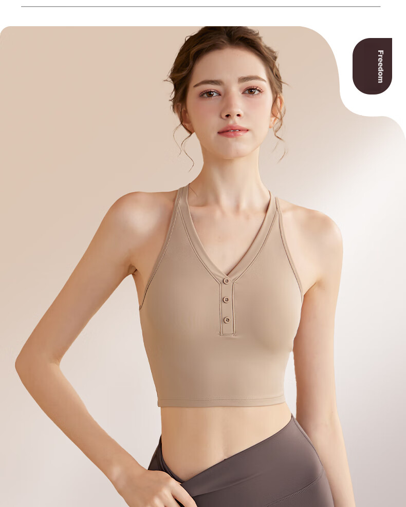 XUEXIMAN Sports Bra for Women with Shock-Absorbing Band, Chest Pads, Yoga Top, Beautiful Back Bra, One-Piece Pilates Fitness Vest 5