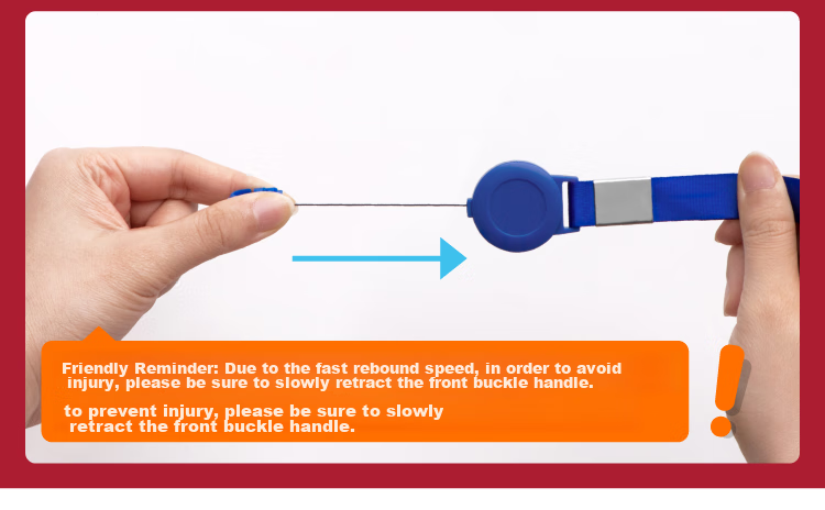 UHOO Retractable Lanyard with Zipper Holder for ID Cards, Work Cards, Chest Cards, Employee Badges, Event Badges, High-End Business Style, Navy Blue, 6 Pieces/pack, 6744 8