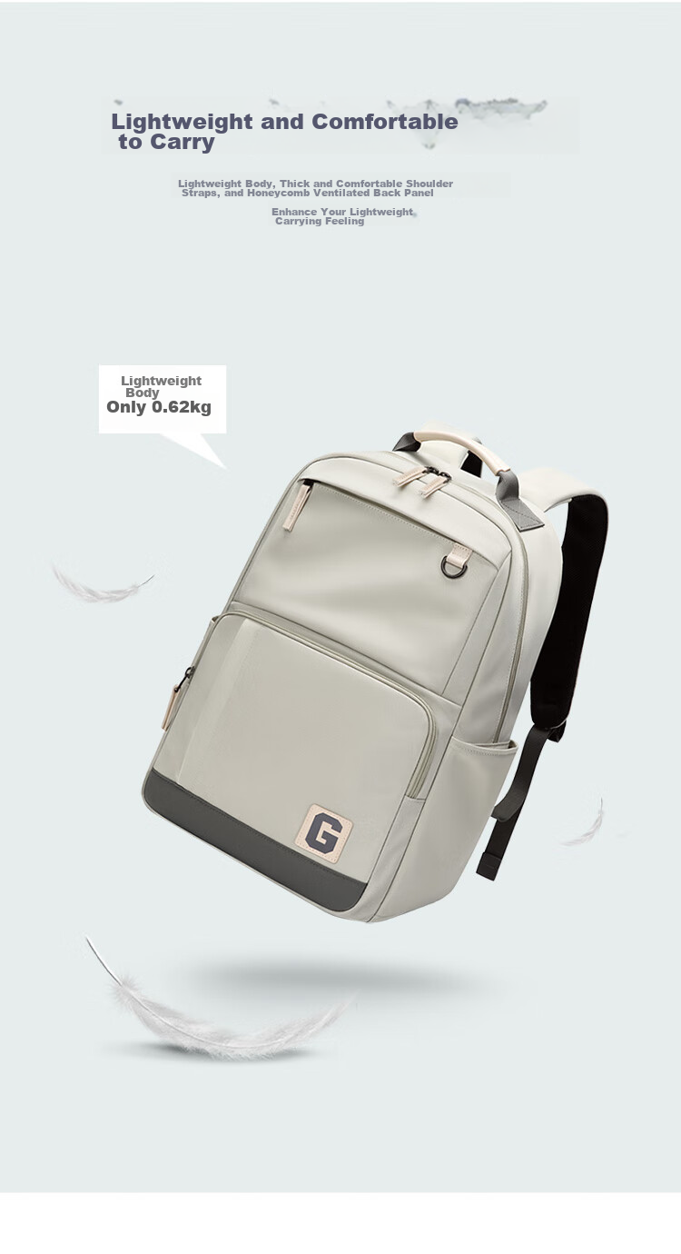 GOLF Backpack for Men And Women, Casual 15.6-Inch Laptop Bag for Middle School, High School And College Students, Travel Backpack 8