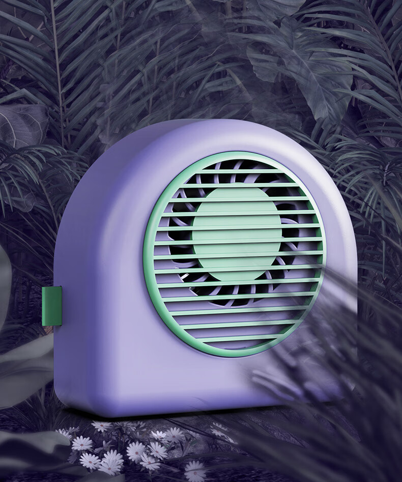 Deli Mini Handheld Rechargeable Small High-Power Electric Fan for Outdoor Camping, Office, Dormitory, Desktop Use with Lanyard, White 16