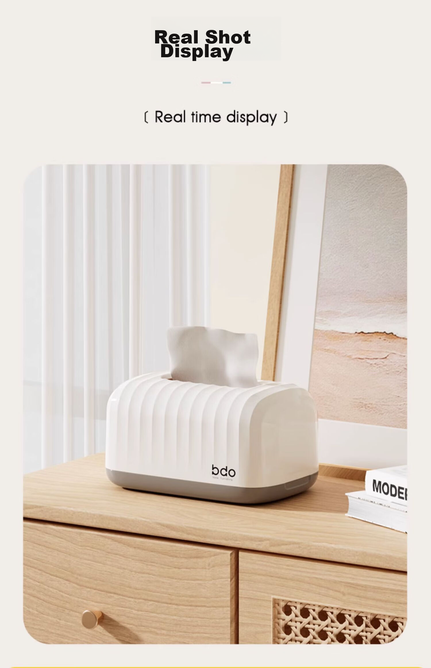 BDO Tissue Box, Living Room Coffee Table Dining Table Desktop Tissue Holder with Spring, Paper Towel Dispenser for Office And Bedroom Desk 12