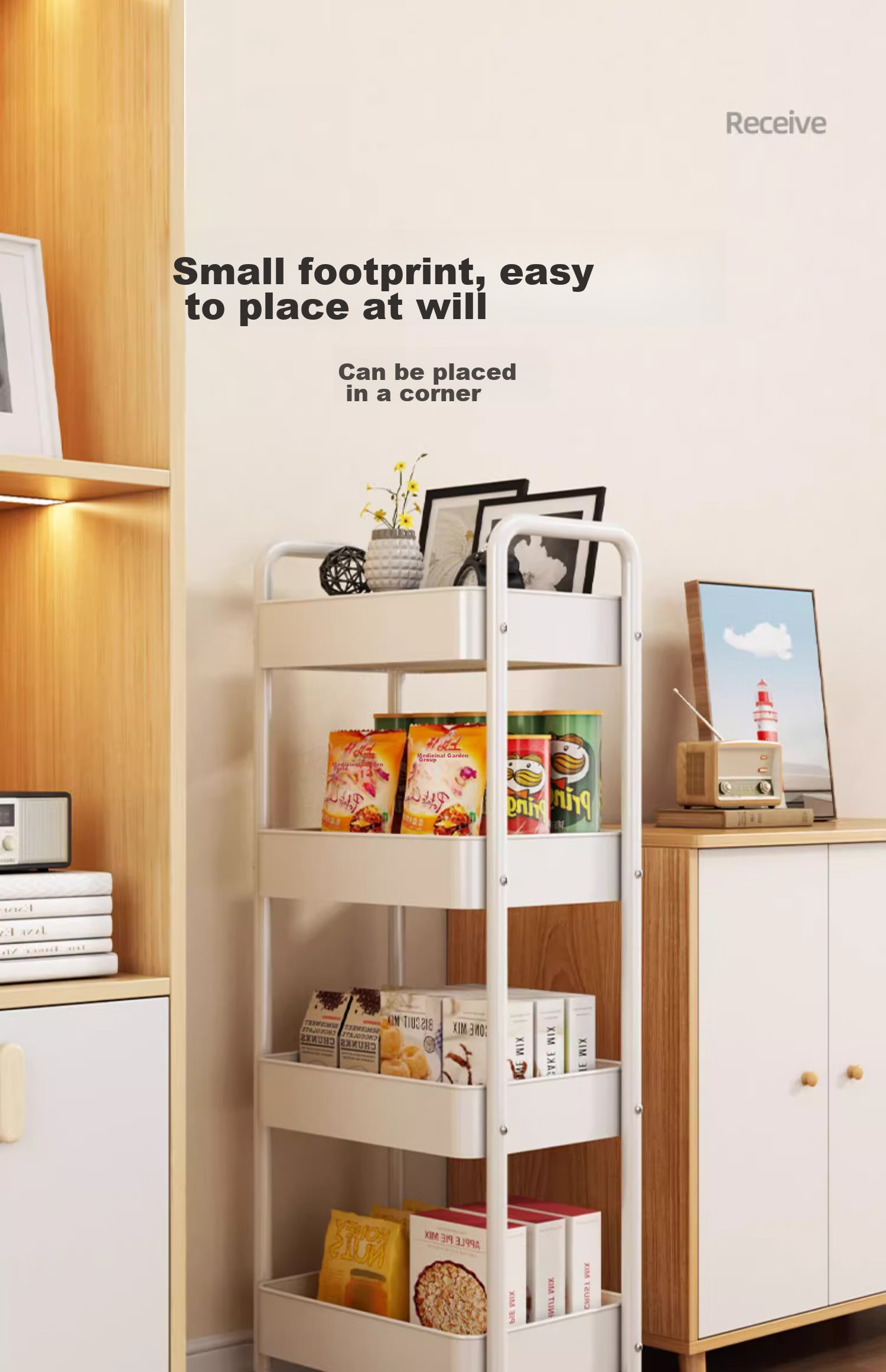 Jiadu Bathroom Storage Rack, Multifunctional Floor-Standing Kitchen Cart, Household Fruit And Vegetable Basket, Multi-Layer Storage Shelf 7