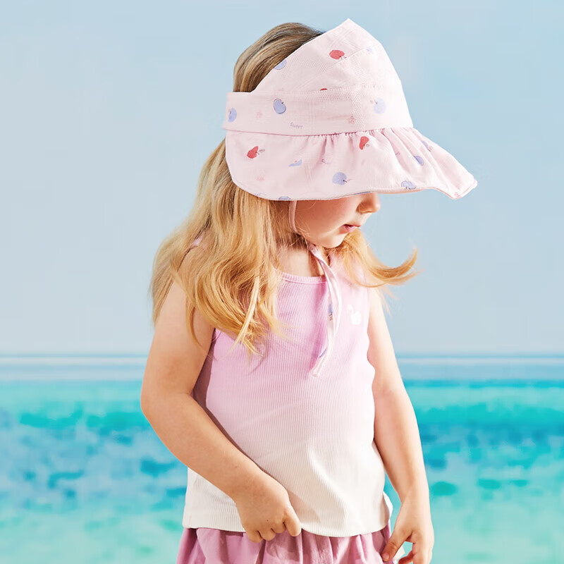 DAVE & BELLA Kids Sun Hat Girls Outdoor Summer Baby Wide Brim Open Top Thin Hat