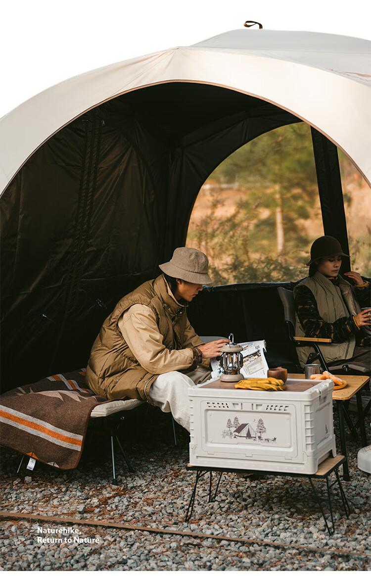 Naturehike Nuke Yunjie Self-Standing Quick-Open Titanium Black Gel Canopy Tent, Outdoor Camping Picnic, Rainproof, Sun-Proof, Dome Pavilio 13