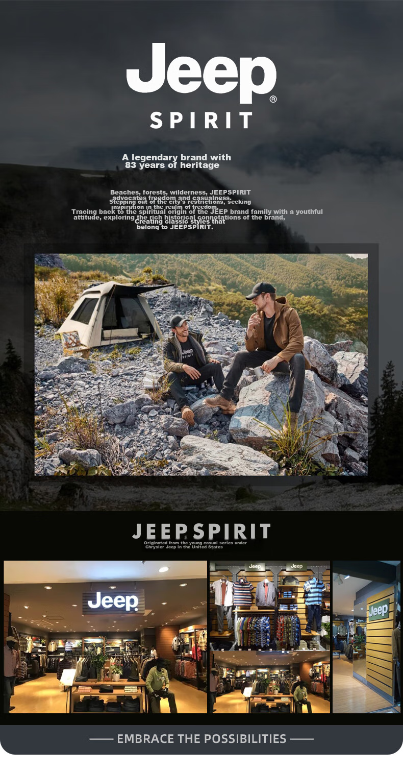 JEEP SPIRIT Men's Sweatshirt, Autumn And Winter Thickened Warm Sports Round Neck Long Sleeve Heavy Loose Trendy Fleece Jacket for Me 1