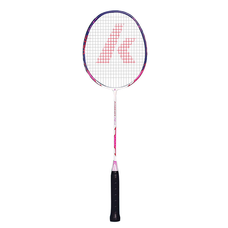 KAWASAKI Badminton Racket Set, Ultra-Light Carbon Fiber Durable Pair PD-1 Blue Red Cyan (Pre-Strung + 6 Shuttlecocks + Racket Case)