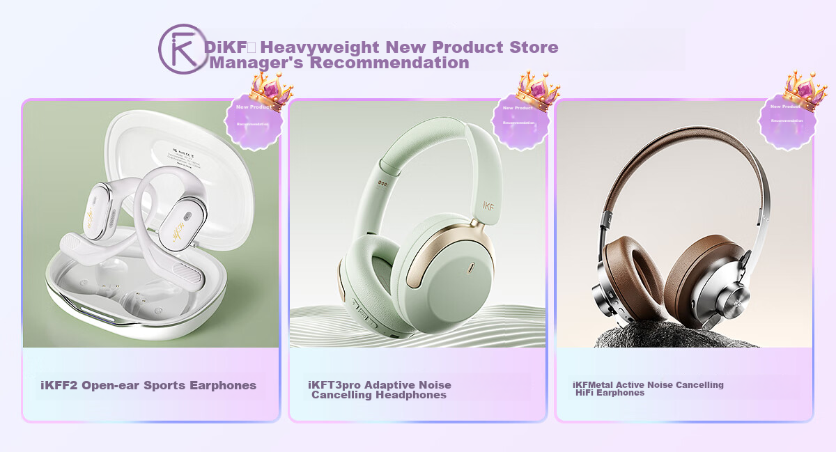 IKF Ultra Wireless Bluetooth Earphones with LDAC High-Quality Sound, ANC Active Noise Cancellation, In-Ear Design, Long Battery Life, 2026 New Model, New Year Gift, Cloud Rock White 2
