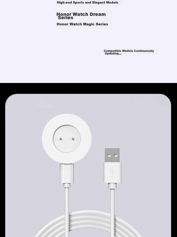 ESCASE Huawei Watch Charger, Compatible with Watch GT/GT2/2E, Honor Magic2/GS/pro Bracelet, Huawei Porsche Charging Cable, Touchpoint Charging Dock, 1 Meter 10