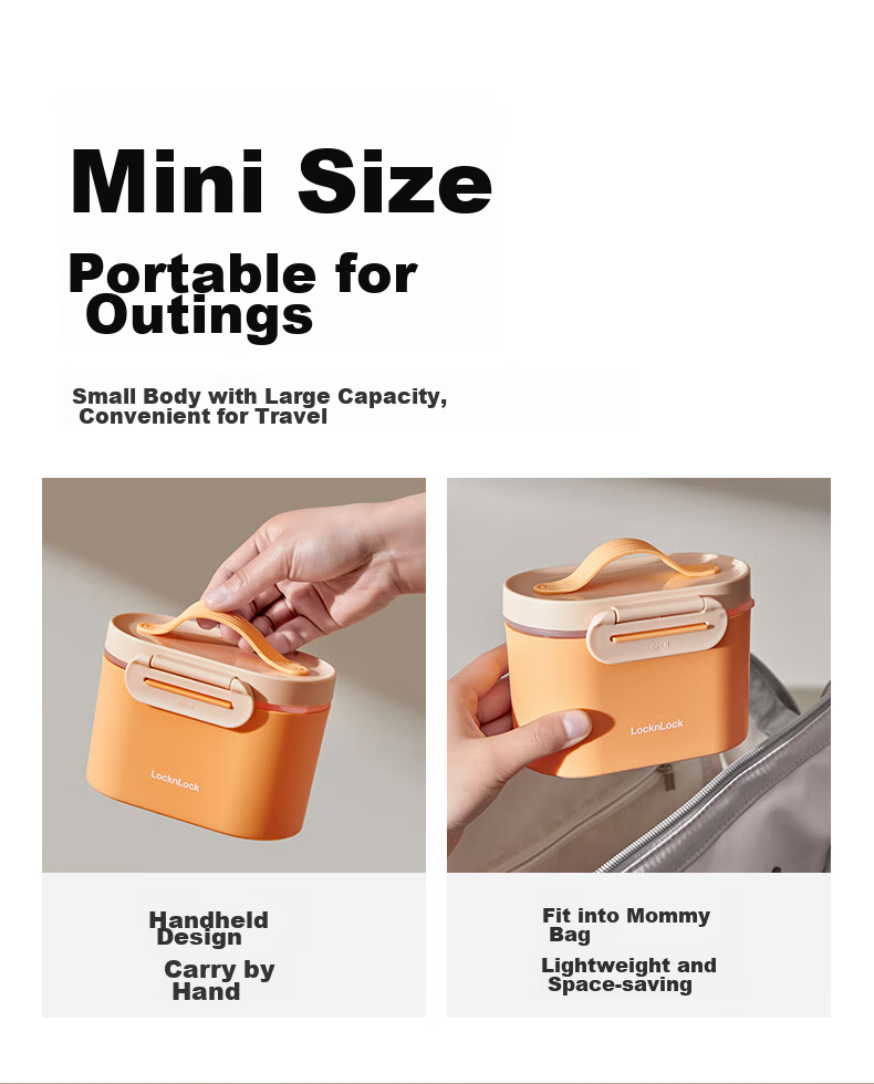 LOCK&LOCK Portable Milk Powder Container, Large Capacity Milk Powder Box, Portable Travel Dispenser Box, Rice Cereal Sealed Storage Container, Snack Storage Jar 6