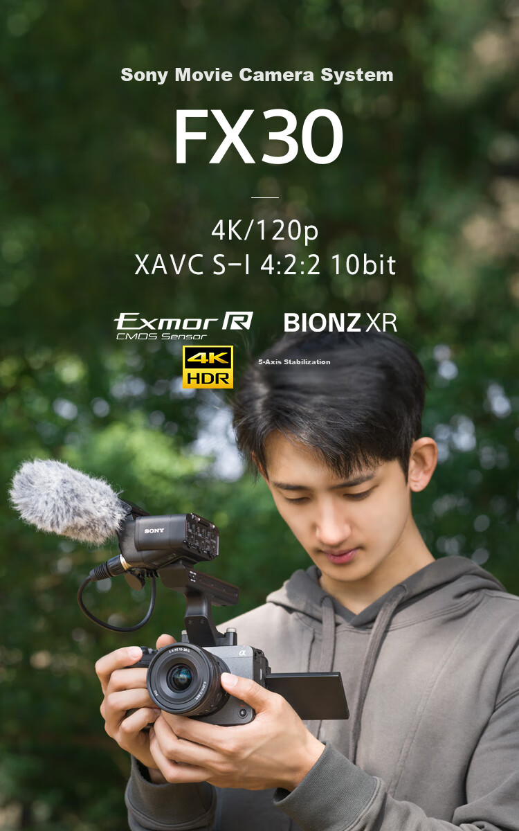 SONY ILME-FX30 Professional Cinema Camera, Handheld Grip Kit 1