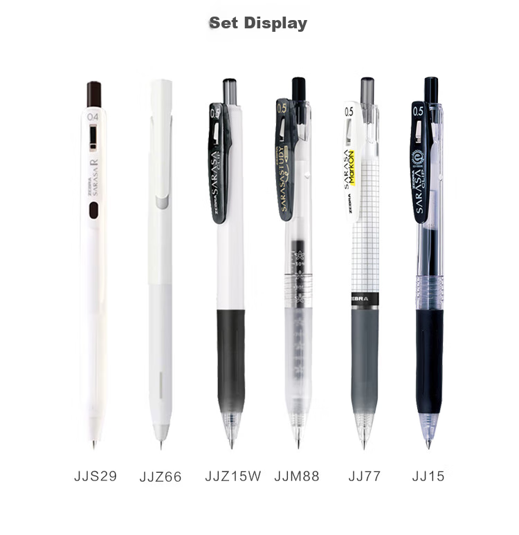 ZEBRA JJ77 Exam Practice Refill Combo Pack, 0.5mm Bullet Tip Pen, Student Exam Writing Gel Pen, Office Pen (4 Pens + 10 Refills) 9