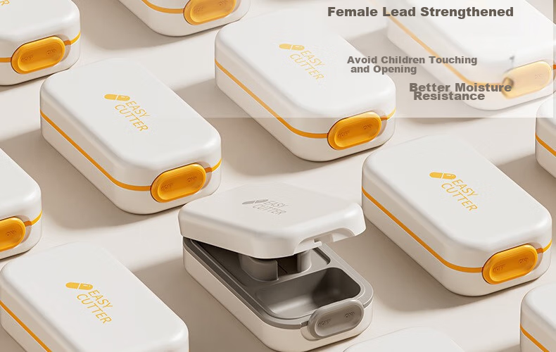 Lehuolvxing Pill Cutter, Tablet Splitter, Medicine Dispenser, Portable Pill Box Divider, One-To And Two-To Pill Splitter 10
