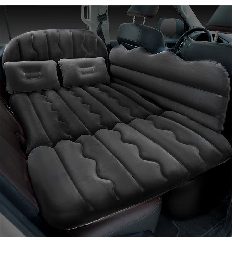 Adandyish Storage Bench Three-Sevenths Car Inflatable Bed, Car Sleeping Pad, Rear Seat Travel Mattress, Gray 24